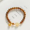 Natural Crystal Bracelet with Gold-Tone Charm