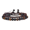 Beaded Braided Bracelet Set with Stone Charms