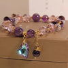 Amethyst Crystal Four Leaf Clover Spiritual Bracelet