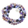 Purple Imperial Stone Lotus Mala Bracelet