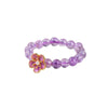 Natural Amethyst Flower Ring, Gold-Tone Charm