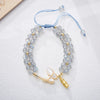 Handmade Butterfly Charm Bracelet with Aquamarine, Amethyst or Moonstone