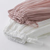 Cotton Linen Elastic Waist Skirt, Long A-Line