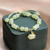 Rabbit Zodiac Jade Bracelet with Red String for Women