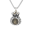 Copper Fortune Bag Pendant Necklace with Rotating Coin Charm