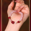 Natural Pink Crystal Fox Love Bracelet