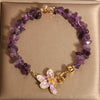 Amethyst Flower Bracelet with Irregular Gravel Crystal Beads