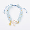 Handmade Butterfly Charm Bracelet with Aquamarine, Amethyst or Moonstone