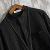 Men's Plain Single Breasted Three Quarter Sleeve Shirt With Pocket