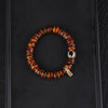 Tibetan Bone Bead Bracelet with Skull Charm and Tassel