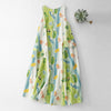 Women's Sleeveless Dress Summer Floral Print A-Line Maxi