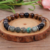 108 Stone Bead Mala Bracelet Necklace Set Tiger Eye Turquoise