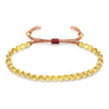 Copper Bead Braided Cord Bracelet, Geometric Adjustable Wristband