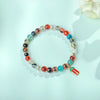Candy Agate Strength Bead Bracelet with Charms