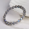 Moonstone Beads Bracelet Blue Flash Labradorite