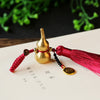 Brass Gourd Keychain with Five Emperor Coins, Feng Shui Decoration
