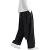 Men's Cotton Linen Wide Leg Pants With Pockets