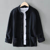 Men's Chinese Frog-Button Linen Shirt with Pockets