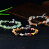 Natural Stone Chip Bracelet, Polished Crystal Gemstone Beads