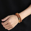 Crystal Bead Protection Bracelet with Bodhi Seed