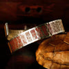 Copper Cuff Bracelet with Auspicious Clouds and Seals