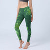 Floral Print Yoga Leggings High Waisted Fitness Pants