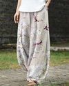 Women's Wide Leg Pants With Pockets, Printed Harem Trousers