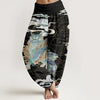 Women's Floral Harem Pants Elastic Waist Yoga Lounge Trousers
