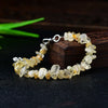 Natural Stone Chip Bracelet, Polished Crystal Gemstone Beads
