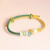 Two-Color Rope Handcrafted Eight Thread Peace Knot Luck Connection Bracelet