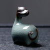 Ceramic Chinese Zodiac Tea Pet, Celadon or Ge Kiln Glaze