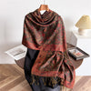 Paisley Pattern Long Scarf Shawl With Tassels