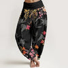 Women's Floral Harem Pants Elastic Waist Yoga Lounge Trousers