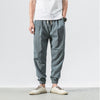 Men's Linen Harem Pants With Drawstring Waist And Pockets