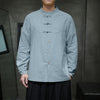 Men's Cotton Linen Tang Suit Shirt with Frog Buttons