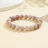 Natural Stone Bead Bracelet, 8mm Round Gemstone