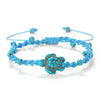 Braided Rope Turtle Bracelet with Beads, Adjustable