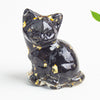 Crystal Chip Resin Cat Figurine Desktop Decoration