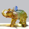 Handmade Liuli Elephant Figurine Home Decoration