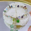 Crystal Charm Bracelet with Clover, Heart or Flower Motif