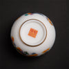 Dragon and Phoenix Ceramic Tea Cup with Auspicious Clouds
