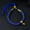 Tibetan Style Bell Charm Bracelet with Colorful Rope