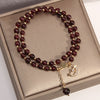 Moon & Crown Double Wrap Beaded Bracelet