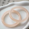 Dusty Rose Pink Jade Bangle Bracelet