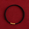 999 Gold Mini Three Beads Design Luck Rope Bracelet Anklet