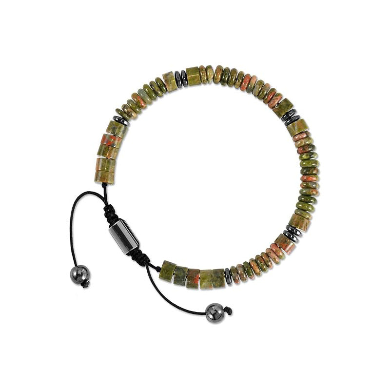 Natural Stone Abacus Bead Rope Bracelet