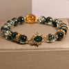 Green Phantom and Clear Quartz Bracelet