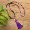 Amethyst Tiger Eye Lapis Lazuli Mala Necklace Bracelet Set