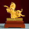 Gold-Tone Horse and Wealth Tree Statue