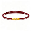 999 Gold Sugar Cube Braided Bracelet